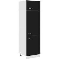 Vidaxl - Refrigerator Cabinet Lyon Black 60x57x207 cm Engineered Wood