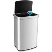50L Automatic Trash Can Rectangular Infrared Motion Sensor Garbage Waste Bin