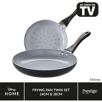 Prestige:Disney Monochrome Mickey Mouse: Ceramic Non-Stick Frying Pans - Twin Pack