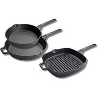 Prestige:Cast Iron: Frying Pan & Grill Pan Set - 3 Pieces