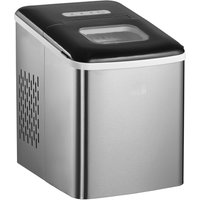HOMCOM Ice Maker Machine, Counter Top Ice Cube Maker for Home 12kg in 24 Hrs 1.8L w/ Self Cleaning Function Scoop & Basket Stainless Steel Aosom UK