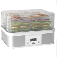 HOMCOM Food Dehydrator 5 Tier Dehydrator Machine, 245W Stainless Steel Food Dryer Machine w/ Adjustable Temperature, Timer & LCD Display Aosom UK