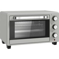 HOMCOM 21L Mini Countertop Oven, 100°C-230°C Adjustable Temp - Silver Tone