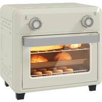 HOMCOM 10L Air Fryer Oven, Mini Oven, Oil Free Cooking, Grill, Roast, Bake, with Adjustable Temperature, Timer, 1000W, Cream White Aosom UK