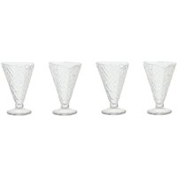 Premier Housewares - Interiors By Premier Versatile Set Of Four Tapered Sundae Dishes, Durable Sundae Glasses For Desserts, Elegant Ice Cream Bowls