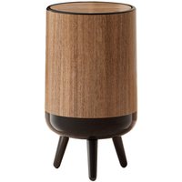 12L Swing Lid Bin with Wood Effect, Made of Thick PP Plastic - Elegant and Luxurious Design, Versatile for Kitchen and Living Room, Odor-Proof Indoor