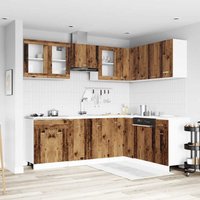 11 Piece Kitchen Cabinet Set Lyon Old Wood Engineered Wood vidaXL