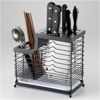 Longziming - Cutlery Holder Drainer Cutlery Organizers Metal Organizers Storage Organizer Kitchen Compounvs Utensil Caddy Holds Knife Spoons Forks