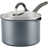 ScratchDefense Extreme Non-Stick Straining Saucepan & Lid - 2 Sizes