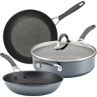 ScratchDefense Extreme Non-Stick Frying Pans & Sauté Pan - 3 Pieces