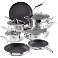 ScratchDefense Multi-Layer Stainless Steel Extreme Non-Stick Complete Pan Set - 7 Pieces
