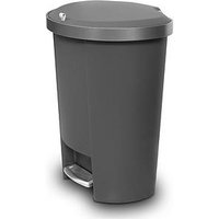 Addis Mode 50Ltr Semi D Shape Plastic Pedal Bin - Grey