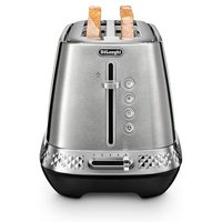 DELONGHI Diadema CTV3003.M 4-Slice Long Toaster - Brushed Steel
