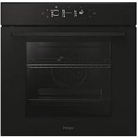 Haier H6 Id25G3Ytb1 78L Single Oven, 25F + Wifi, Pyro Clean, Graphic Ux, Telescopic, Airfry - Black & Black Glass - Oven Only