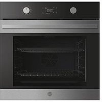 Hoover Ho6 H5B3Htx 78L Single Oven, 16F + Wifi, Steam Clean, Smart (Rotary) Ux, Airfry, Telescopic - Black Glass & Stainless Steel - Oven Only