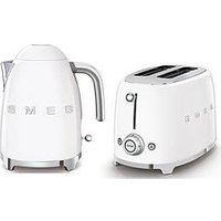 Smeg 50'S Style Kettle And 2 Slice Toaster, White