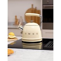 Smeg Whistling Kettle With Cool Touch Handle, 2.3L, Cream