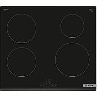 Bosch Series 4 Pie631Bb5E 60Cm Induction Hob - Touch Control, 4 Zones, Front Bevel, 7.4Kw - Black