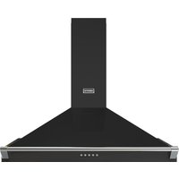 Stoves 444411656 90cm RICHMOND Pyramid Chimney Hood in Black with Chro