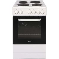 Solt ASCC50W 50cm Single Oven Electric Cooker in White with Solid Plat