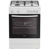 Indesit I6GGMMWUK 60cm Single Oven Gas Cooker in White 4 Gas Burners 6