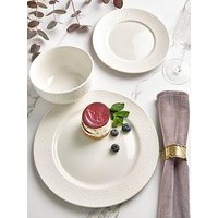 The Very Collection Arles Hammered 12-Piece Dinner Set In Cream