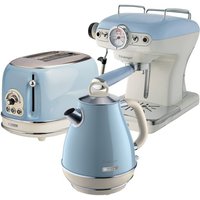ARIETE Vintage ARPK6 Coffee Machine, Toaster & Kettle Bundle - Blue