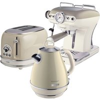 ARIETE Vintage ARPK4 Coffee Machine, Toaster & Kettle Bundle - Beige