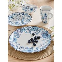 Waterside Blue Floral 16-Piece Dinner Set