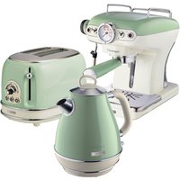 ARIETE Vintage ARPK5 Coffee Machine, Toaster & Kettle Bundle - Green