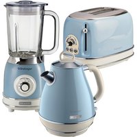 ARIETE Vintage ARPK24 2-Slice Toaster, Jug Kettle & Blender Bundle - Blue
