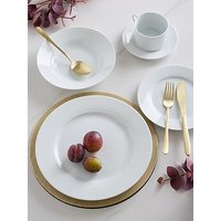 Waterside White Rimmed 20 Piece Dinner Set