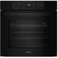 Hotpoint Class 2 Multiflow Ho 458Hf B Uk Single Electric Fan Oven With Air Fry - Black - Oven With Installation
