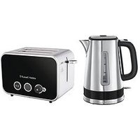 Russell Hobbs Distinctions Kettle And Toaster Bundle -  Black