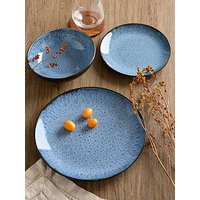 Waterside 12Pc Blue Reactive Glaze Coupe